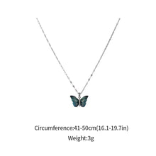 Load image into Gallery viewer, Ins Crystal Butterfly Necklace For Women Pink Purple Crystal Pendant Choker Chain Colorful Zircon Necklace Jewellry Collars Jewelry Birthday Gifts
