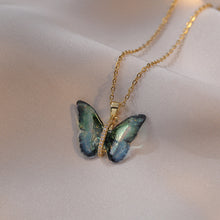 Load image into Gallery viewer, Ins Crystal Butterfly Necklace For Women Pink Purple Crystal Pendant Choker Chain Colorful Zircon Necklace Jewellry Collars Jewelry Birthday Gifts
