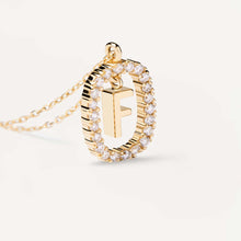 Load image into Gallery viewer, New Fashion A To Z 26 English Letter Pendant 925 Sterling Silver Monogram Zircon Necklace Initial Pendant Choker Party Gift Women's Fine Jewelry
