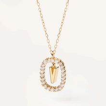 Load image into Gallery viewer, New Fashion A To Z 26 English Letter Pendant 925 Sterling Silver Monogram Zircon Necklace Initial Pendant Choker Party Gift Women's Fine Jewelry
