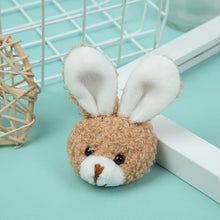 Load image into Gallery viewer, Cute Cartoon Plush Rabbit Bear Brooch Girl Clothes Badge Pins Backpacks Bear Pendant Decoration Accessories Soft Cute Pin
