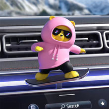 Load image into Gallery viewer, Car Interior Decoration Cute Bear Skateboard With Slide Rail Automatic Sliding Ornament Auto Interior Accessories
