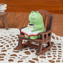 Load image into Gallery viewer, Mini Rocking Chair Retro Dollhouse Miniature Accessories Wooden Swing Rocking Chair Model Toys for Scene Ornament
