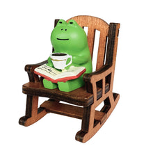 Load image into Gallery viewer, Mini Rocking Chair Retro Dollhouse Miniature Accessories Wooden Swing Rocking Chair Model Toys for Scene Ornament

