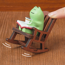 Load image into Gallery viewer, Mini Rocking Chair Retro Dollhouse Miniature Accessories Wooden Swing Rocking Chair Model Toys for Scene Ornament

