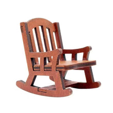 Load image into Gallery viewer, Mini Rocking Chair Retro Dollhouse Miniature Accessories Wooden Swing Rocking Chair Model Toys for Scene Ornament
