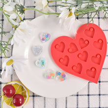 Load image into Gallery viewer, Heart Pendant Epoxy Resin Silicone Casting Mold with Hole DIY Earrings Necklace Keychain Jewellery Making Supplies

