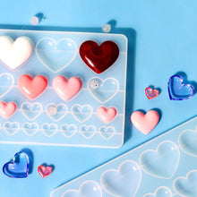 Load image into Gallery viewer, Love Heart Pendant Epoxy Resin Molds Necklace Bracelet Pendants Silicone Mold for DIY Epoxy Resin Patch Crafts Decor
