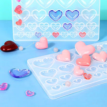 Load image into Gallery viewer, Love Heart Pendant Epoxy Resin Molds Necklace Bracelet Pendants Silicone Mold for DIY Epoxy Resin Patch Crafts Decor
