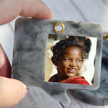 Load image into Gallery viewer, Photo Frame Epoxy Crystal Mold Necklace Keychain Gift Jewelry Pendant Plaster Making Silicone Molds with Hole Pet Tag Mold
