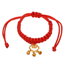 Load image into Gallery viewer, Pet Lucky Necklace Collar Cat Adjustable Red Rope Necklace Small Medium Pet Bless Handmade Collar
