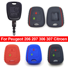 Load image into Gallery viewer, Car Remote Key Case Silicone 2 Button Key Cover Case Key Protection Protector Holder Shell Rubber For Peugeot 206 207 306 307 Citroen
