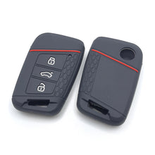 Load image into Gallery viewer, Silicone Car Key 3 Button Key Cases Cover Keychain Protection Shell Fob For VW PASSAT B8 Skoda Kodiaq Superb A7 Magotan 330 Accessories
