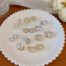 Load image into Gallery viewer, 2024 New Trend Pearl Shiny Long Earring For Women Fashion Korean S925 Silver Needle Stud Sarrings Bridal Wedding Party Jewelry
