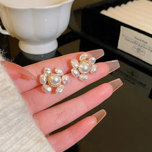 Load image into Gallery viewer, 2024 New Trend Pearl Shiny Long Earring For Women Fashion Korean S925 Silver Needle Stud Sarrings Bridal Wedding Party Jewelry
