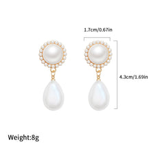 Load image into Gallery viewer, 2024 New Trend Pearl Shiny Long Earring For Women Fashion Korean S925 Silver Needle Stud Sarrings Bridal Wedding Party Jewelry
