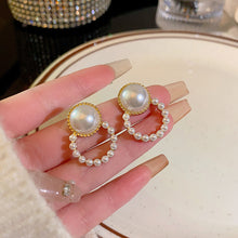 Load image into Gallery viewer, 2024 New Trend Pearl Shiny Long Earring For Women Fashion Korean S925 Silver Needle Stud Sarrings Bridal Wedding Party Jewelry
