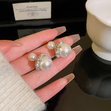 Load image into Gallery viewer, 2024 New Trend Pearl Shiny Long Earring For Women Fashion Korean S925 Silver Needle Stud Sarrings Bridal Wedding Party Jewelry

