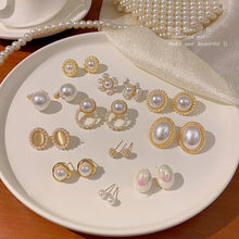 Load image into Gallery viewer, 2024 New Trend Pearl Shiny Long Earring For Women Fashion Korean S925 Silver Needle Stud Sarrings Bridal Wedding Party Jewelry

