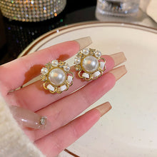 Load image into Gallery viewer, 2024 New Trend Pearl Shiny Long Earring For Women Fashion Korean S925 Silver Needle Stud Sarrings Bridal Wedding Party Jewelry
