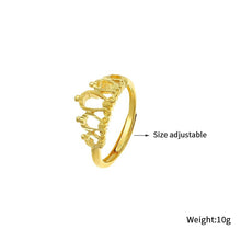 Load image into Gallery viewer, Alloy Golden Rings for Women Aesthetic Butterfly Bow tie Love Crown Plants Gold Plated Wedding Couple Ring Jewelry Vintage Accessories
