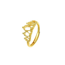 Load image into Gallery viewer, Alloy Golden Rings for Women Aesthetic Butterfly Bow tie Love Crown Plants Gold Plated Wedding Couple Ring Jewelry Vintage Accessories
