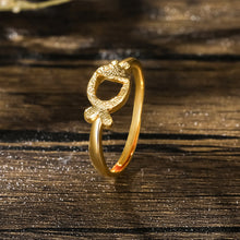 Load image into Gallery viewer, Alloy Golden Rings for Women Aesthetic Butterfly Bow tie Love Crown Plants Gold Plated Wedding Couple Ring Jewelry Vintage Accessories
