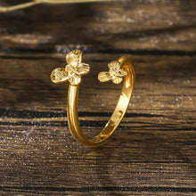 Load image into Gallery viewer, Alloy Golden Rings for Women Aesthetic Butterfly Bow tie Love Crown Plants Gold Plated Wedding Couple Ring Jewelry Vintage Accessories
