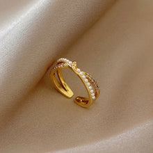 Load image into Gallery viewer, 16 Style Women Alloy Zircon Flower Rabbit Cute Fashion Rings Gold Color Hollow Out Geometric Open Ring for Female Girl Finger Jewelry Gift
