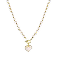 Load image into Gallery viewer, Fashion Imitation Pearls Collar Vinatge ABS Pearl Pendant Necklace For Women Simple OT Buckle Clavicle Chain Party Jewelry

