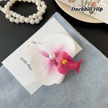 Load image into Gallery viewer, Beach Vacation Spring phalaenopsis Claw Clip Large Flower Hair Claw Sweet Hairpin For Women Girls Hawaiian Holiday Wedding Party Hair Accessories
