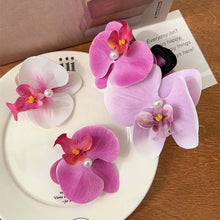 Load image into Gallery viewer, Beach Vacation Spring phalaenopsis Claw Clip Large Flower Hair Claw Sweet Hairpin For Women Girls Hawaiian Holiday Wedding Party Hair Accessories
