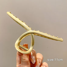 Load image into Gallery viewer, Fashion Gold Large Rhinestone Alloy Hair Clips for Girls Pearl Hair Accessories Geometric Metal Hair Claw Cross Hairclip Headband Hairpin Hair Crab Women

