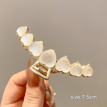 Load image into Gallery viewer, Fashion Gold Large Rhinestone Alloy Hair Clips for Girls Pearl Hair Accessories Geometric Metal Hair Claw Cross Hairclip Headband Hairpin Hair Crab Women
