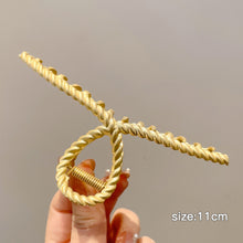Load image into Gallery viewer, Fashion Gold Large Rhinestone Alloy Hair Clips for Girls Pearl Hair Accessories Geometric Metal Hair Claw Cross Hairclip Headband Hairpin Hair Crab Women
