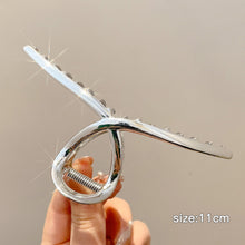 Load image into Gallery viewer, Fashion Gold Large Rhinestone Alloy Hair Clips for Girls Pearl Hair Accessories Geometric Metal Hair Claw Cross Hairclip Headband Hairpin Hair Crab Women
