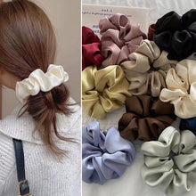 Load image into Gallery viewer, New Korean Simple Pure Color Hair Band Elastic Band Real Silk Headwear Women's Sweet Ponytail Elastic Band Hair Accessories
