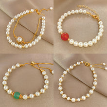 Load image into Gallery viewer, Pearl Chain Bracelet Minimalism Ins Adjustable Bracelets for Summer Fine Jewelry Party Gift Fashion Elegant Alloy Jewelry Accessories for Women
