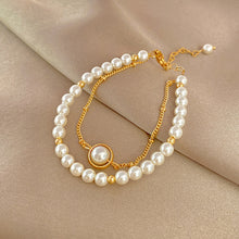 Load image into Gallery viewer, Pearl Chain Bracelet Minimalism Ins Adjustable Bracelets for Summer Fine Jewelry Party Gift Fashion Elegant Alloy Jewelry Accessories for Women
