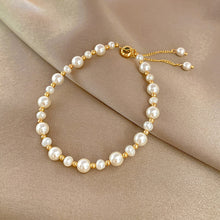 Load image into Gallery viewer, Pearl Chain Bracelet Minimalism Ins Adjustable Bracelets for Summer Fine Jewelry Party Gift Fashion Elegant Alloy Jewelry Accessories for Women
