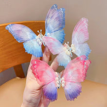 Load image into Gallery viewer, Butterfly Pearl Hair Clip Women Moving Wings Hair Accessories Girls Gradient Color Dreamlike Hairpin Children Lovely Barrettes Kids Styling
