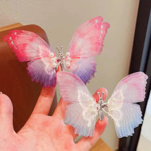 Load image into Gallery viewer, Butterfly Pearl Hair Clip Women Moving Wings Hair Accessories Girls Gradient Color Dreamlike Hairpin Children Lovely Barrettes Kids Styling
