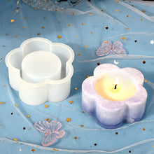 Load image into Gallery viewer, Plum Candlesticks Silicone Molds DIY Cement Tealight Holder Plaster Mould Aromatherapy Candle Mold
