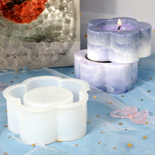 Load image into Gallery viewer, Plum Candlesticks Silicone Molds DIY Cement Tealight Holder Plaster Mould Aromatherapy Candle Mold
