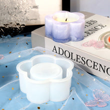 Load image into Gallery viewer, Plum Candlesticks Silicone Molds DIY Cement Tealight Holder Plaster Mould Aromatherapy Candle Mold
