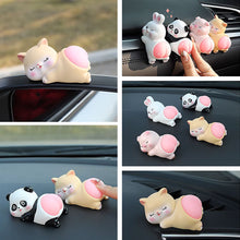 Load image into Gallery viewer, Cute Cartoon Car Ornament Ornaments Doll QQ's Ass Toys Panda Cat Rabbit Pig Decoration Gifts Car Interior Accessories
