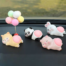 Load image into Gallery viewer, Cute Cartoon Car Ornament Ornaments Doll QQ's Ass Toys Panda Cat Rabbit Pig Decoration Gifts Car Interior Accessories
