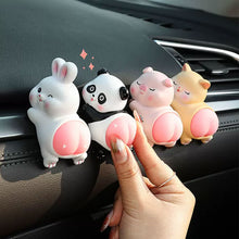 Load image into Gallery viewer, Cute Cartoon Car Ornament Ornaments Doll QQ's Ass Toys Panda Cat Rabbit Pig Decoration Gifts Car Interior Accessories
