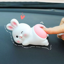 Load image into Gallery viewer, Cute Cartoon Car Ornament Ornaments Doll QQ's Ass Toys Panda Cat Rabbit Pig Decoration Gifts Car Interior Accessories

