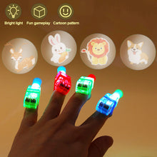 Load image into Gallery viewer, Children's Finger Projection Light Light-up Rings Cartoon Pictures Electronic Gifts Luminous Hand Ring Kids Toys
